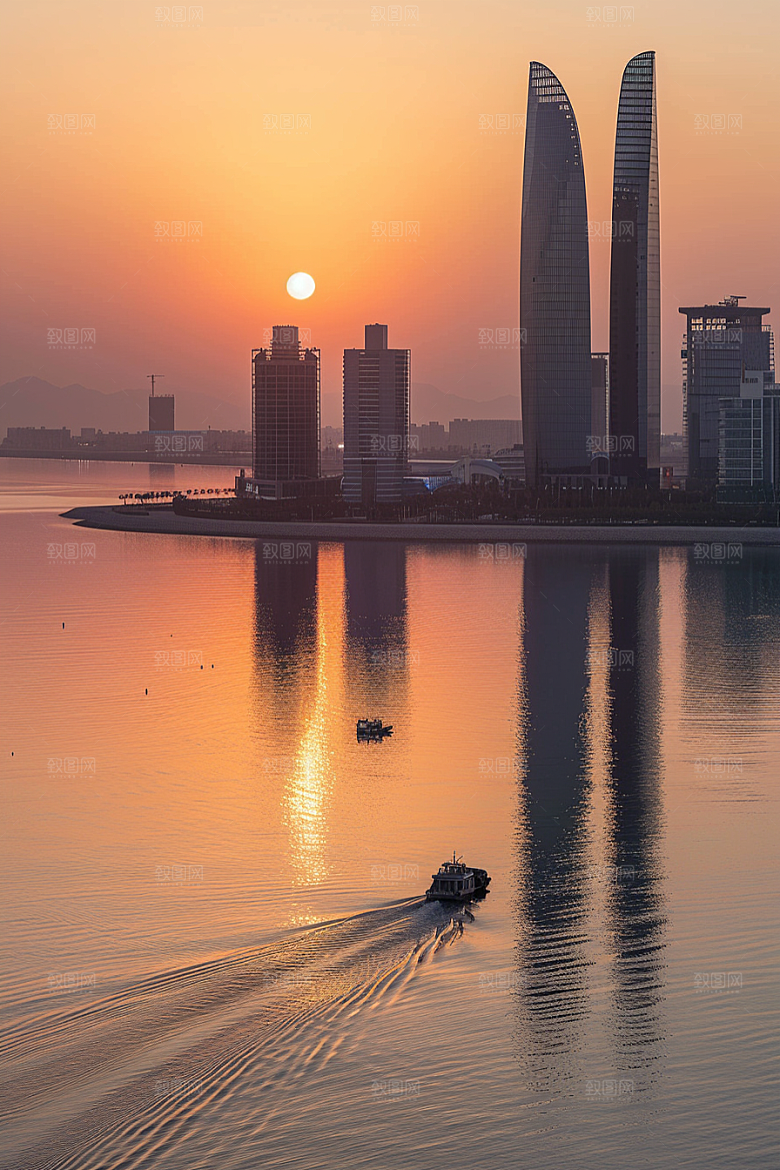厦门旅游风光海边城市摄影图