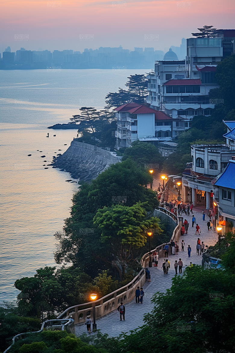 厦门旅游海边城市旅行摄影图