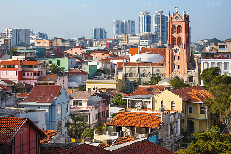 厦门旅游地标海边城市摄影图