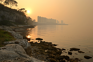 厦门旅游海边城市地标摄影图