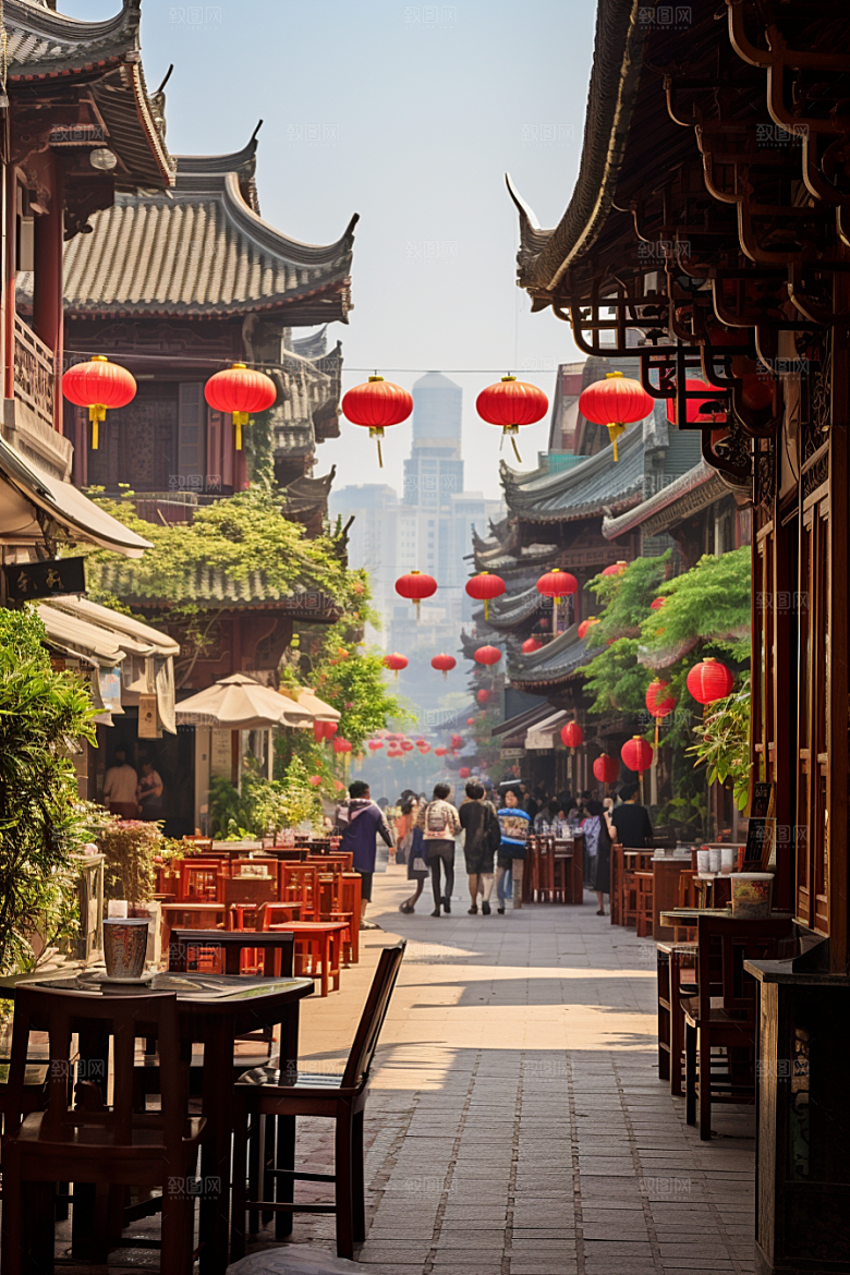 厦门旅游目的地都市漫步摄影图