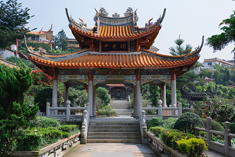 厦门旅游citywalk闽南摄影图