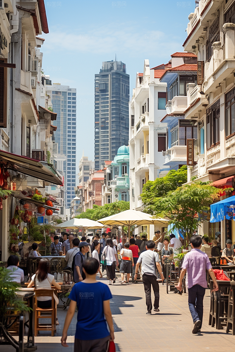 厦门旅游都市漫步高清摄影图