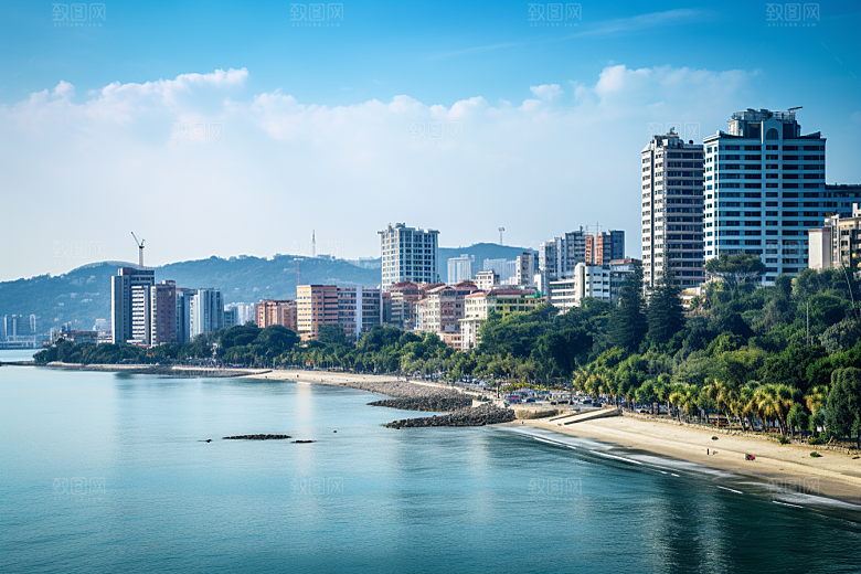 厦门旅游城市海边城市摄影图