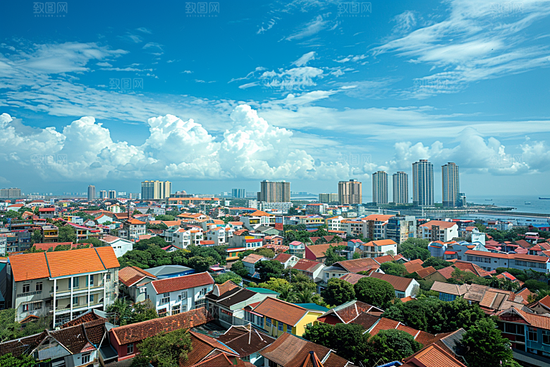 厦门旅游自由行海边城市摄影图
