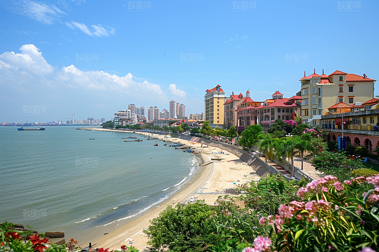 厦门旅游海边城市国内游摄影图