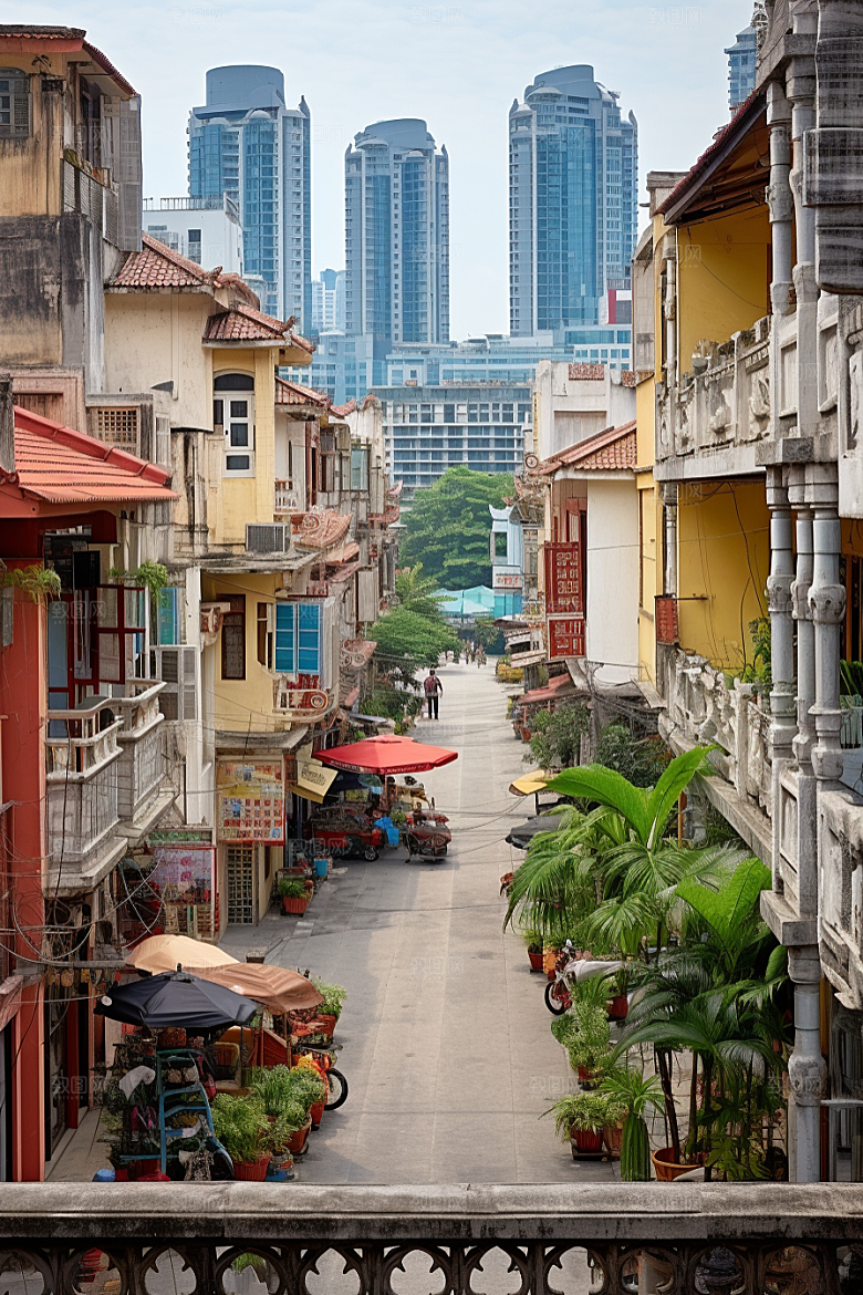 厦门旅游海边城市风光摄影图