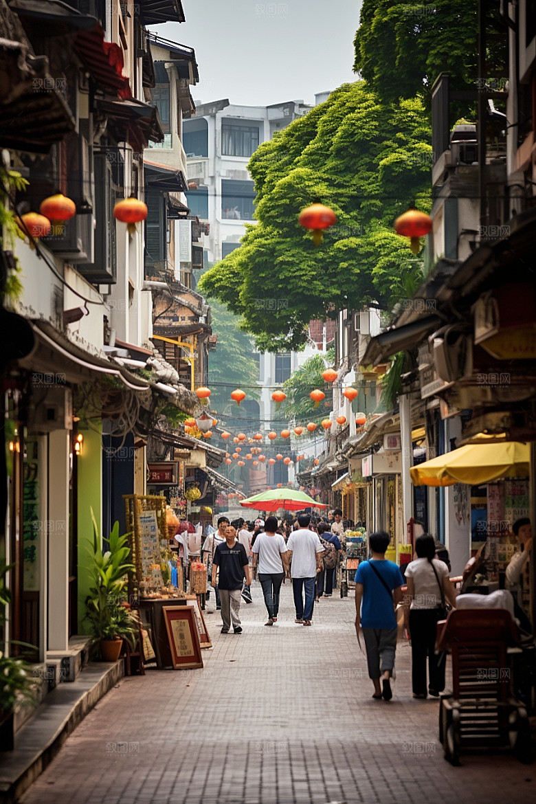 厦门旅游风光都市漫步摄影图