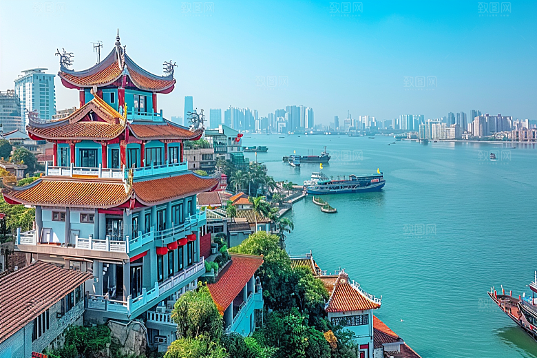 厦门旅游地标风光摄影图