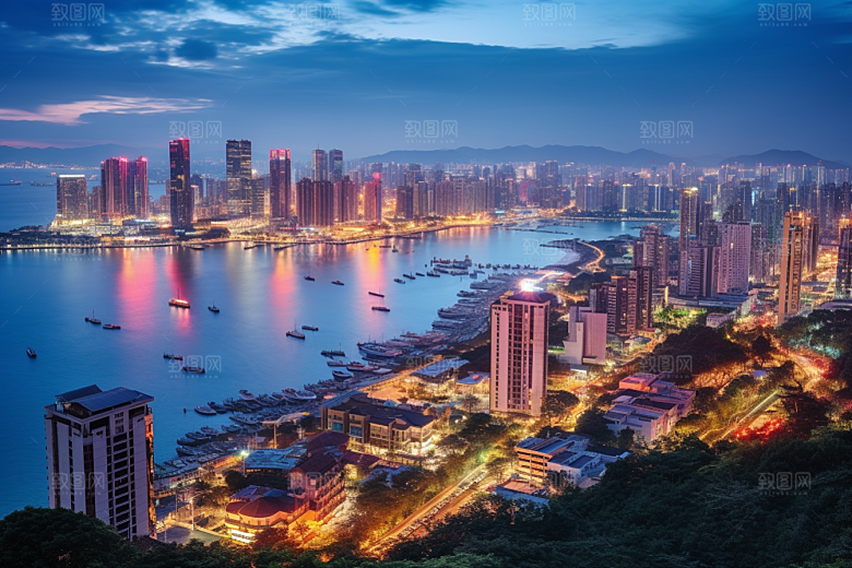 厦门旅游都市漫步风光摄影图