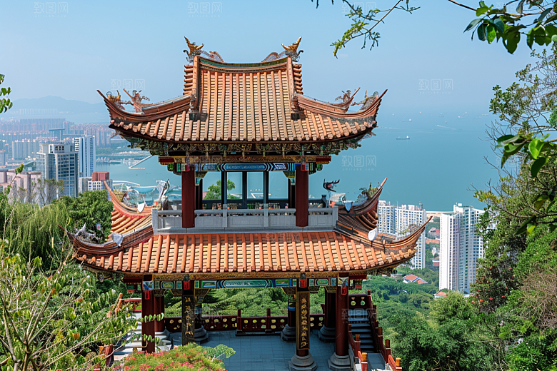 厦门旅游闽南海边城市摄影图