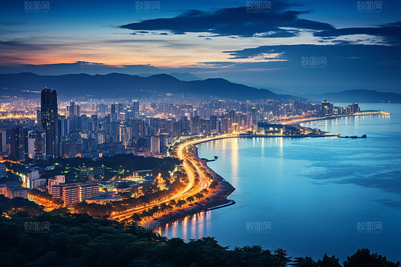 厦门旅游海边城市闽南摄影图