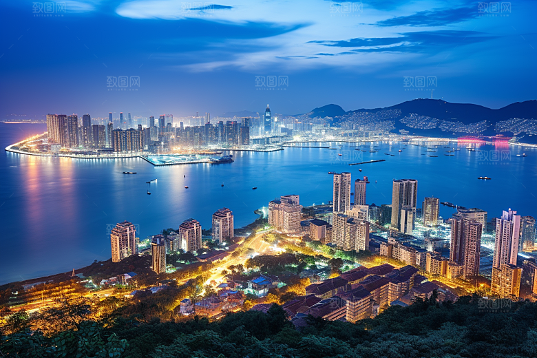 厦门旅游海边城市citywalk摄影图