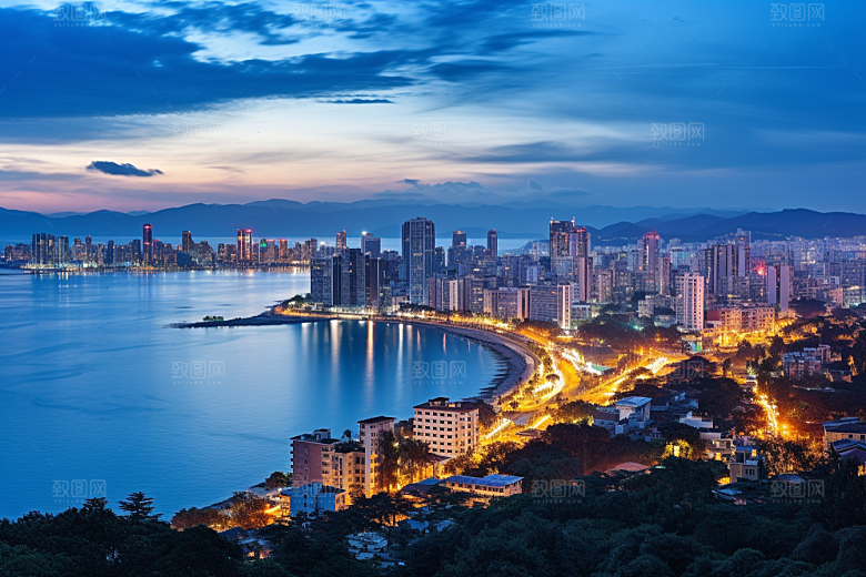 厦门旅游城市都市漫步摄影图