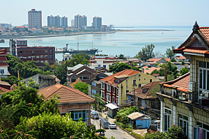 厦门旅游海边城市目的地摄影图