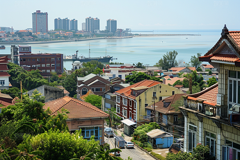 厦门旅游海边城市目的地摄影图