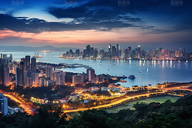 厦门旅游都市漫步风光摄影图