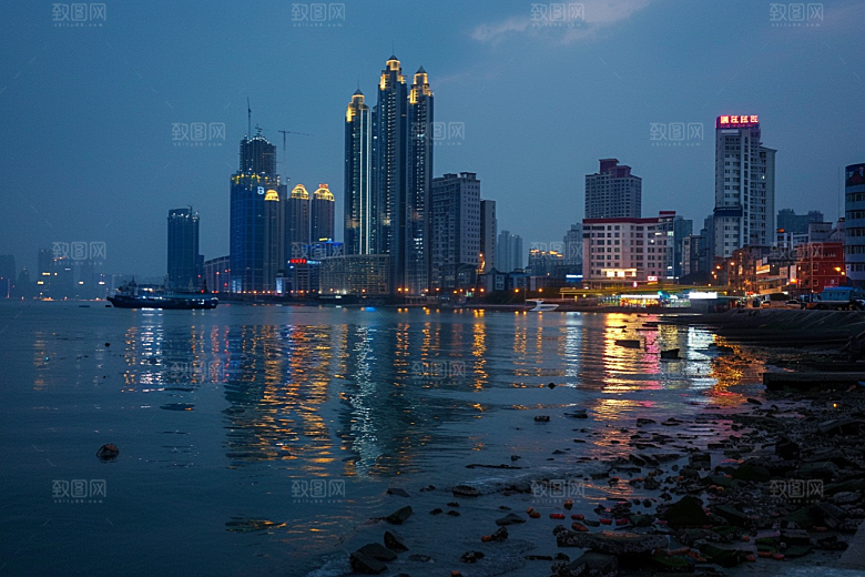 厦门旅游城市海边城市摄影图