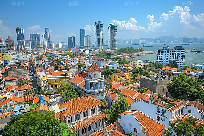 厦门旅游都市漫步风光摄影图