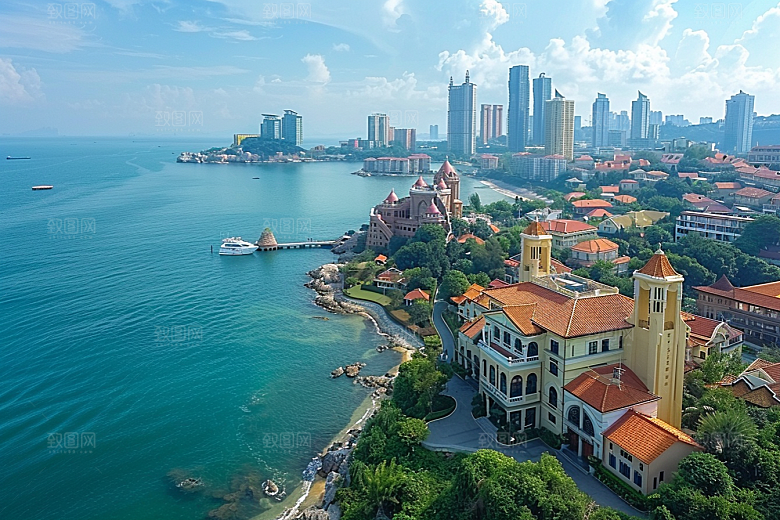 厦门旅游地标都市漫步摄影图