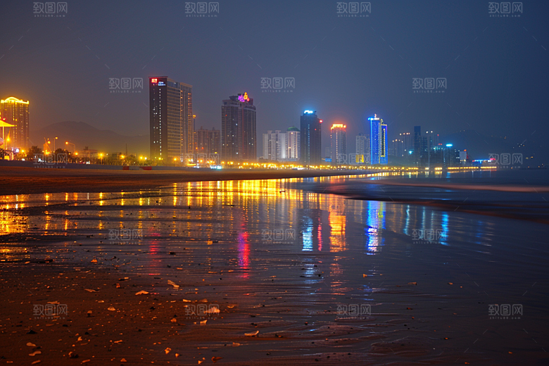 厦门旅游目的地海边城市摄影图