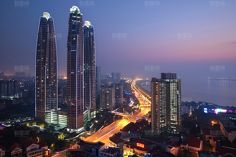 厦门旅游海边城市旅行摄影图