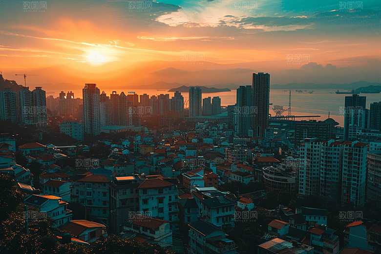 厦门旅游都市漫步地标摄影图