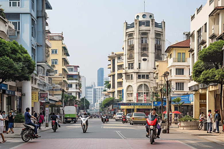 厦门旅游景色海边城市摄影图