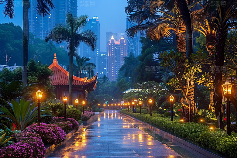 厦门旅游闽南都市漫步摄影图
