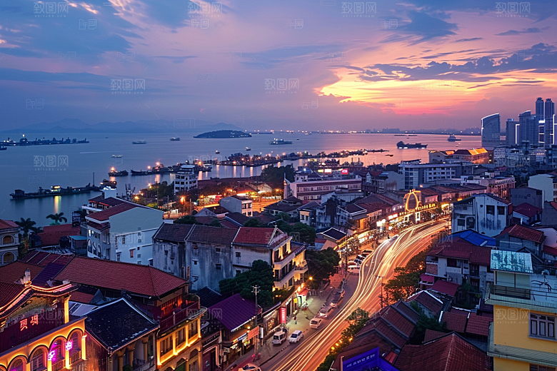 厦门旅游地标都市漫步摄影图