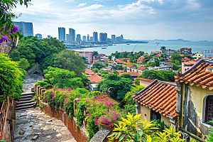 厦门旅游海边城市闽南摄影图