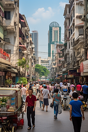 厦门旅游海边城市都市漫步摄影图