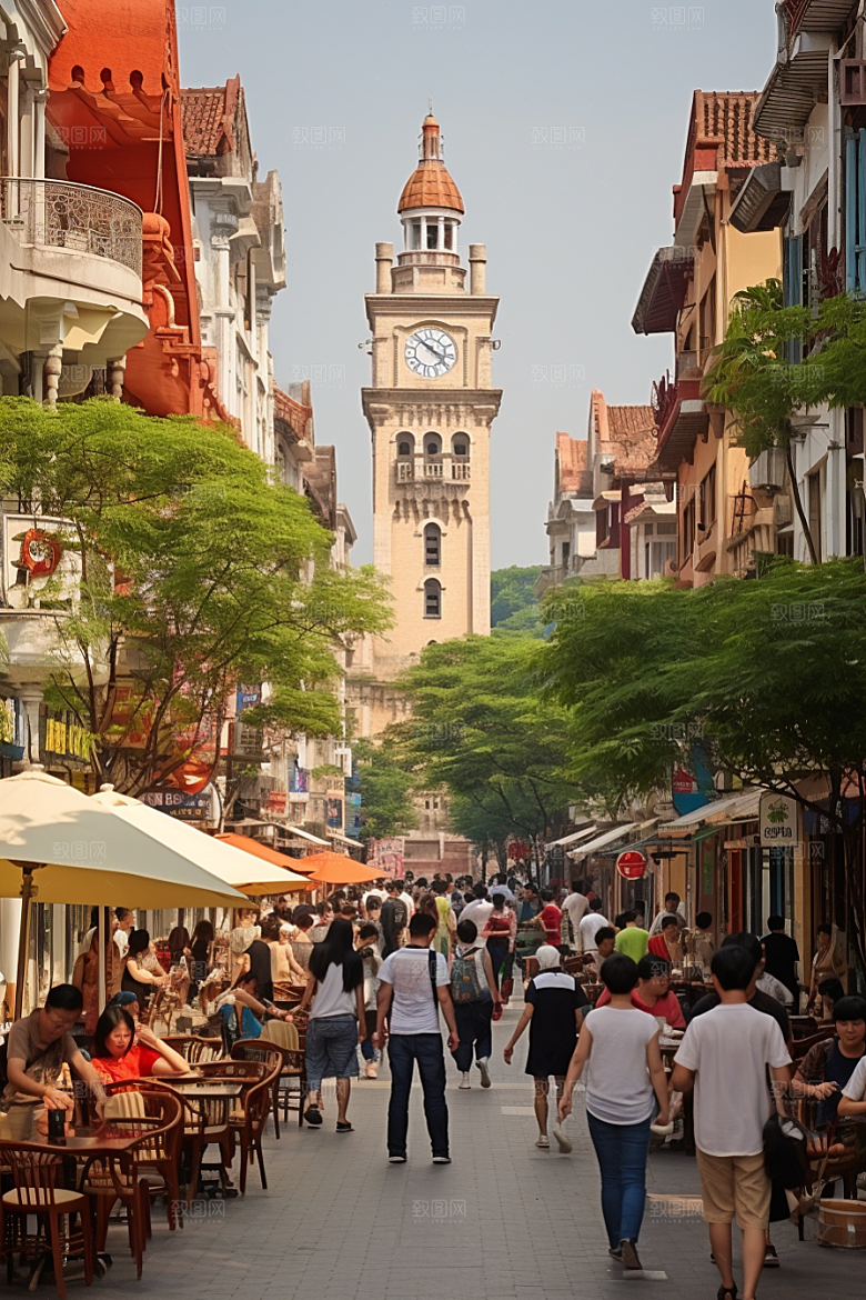 厦门旅游海边城市景色摄影图