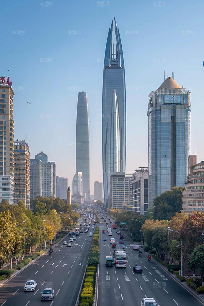 厦门旅游海边城市地标摄影图