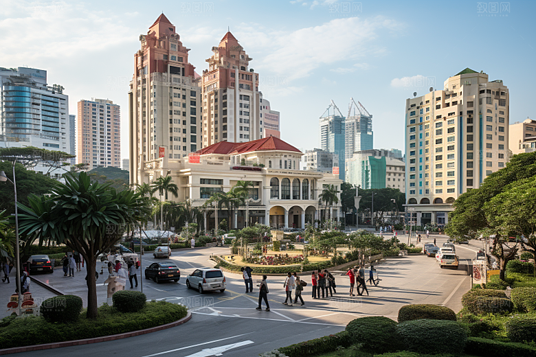 厦门旅游都市漫步海边城市摄影图