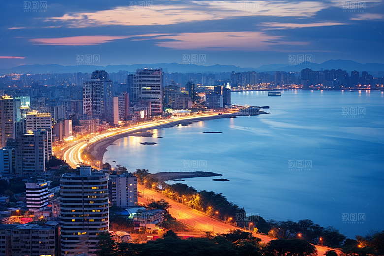 厦门旅游海边城市闽南摄影图