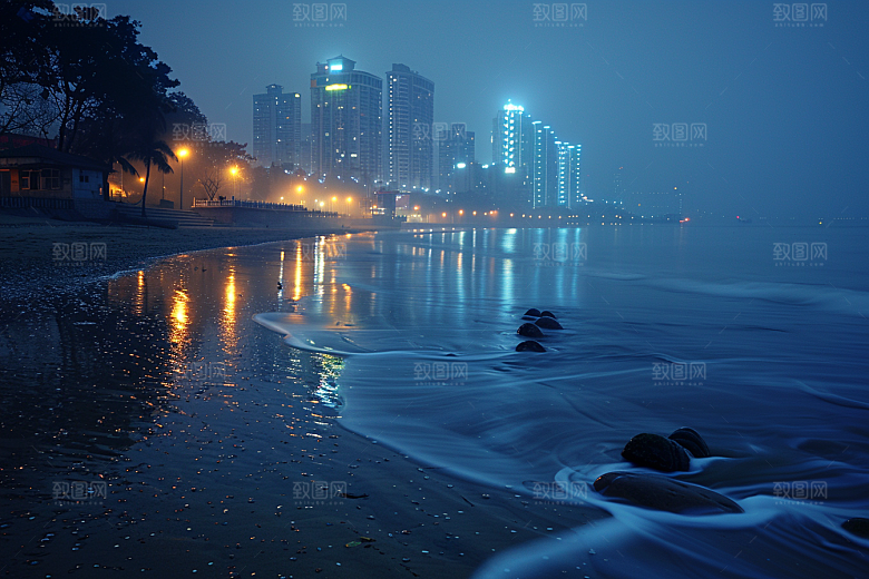厦门旅游城市海边城市摄影图