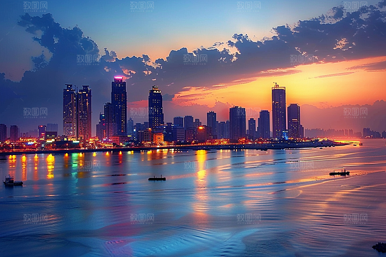 厦门旅游海边城市目的地摄影图