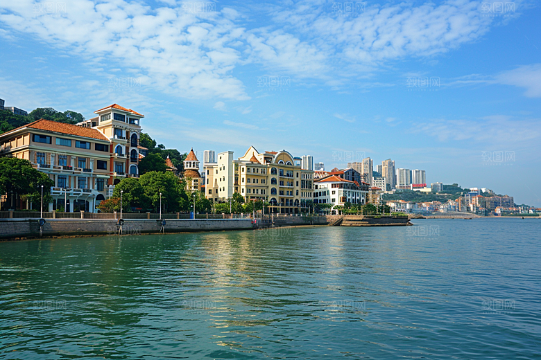 厦门旅游海边城市城市摄影图