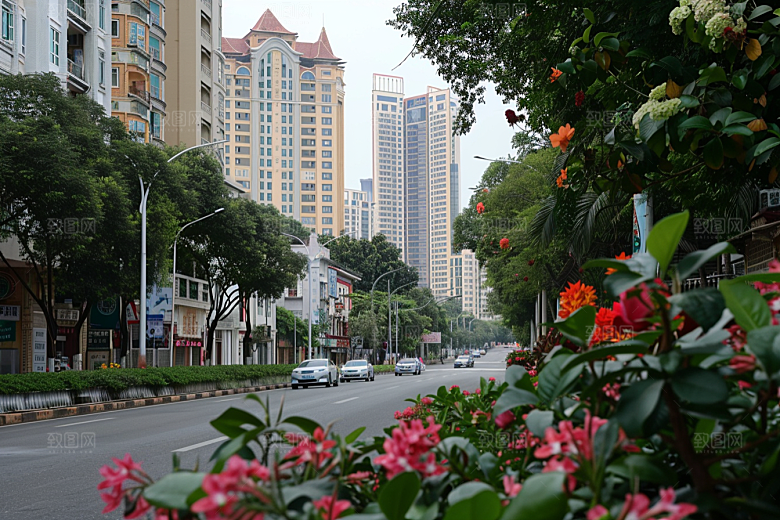 厦门旅游海边城市城市摄影图