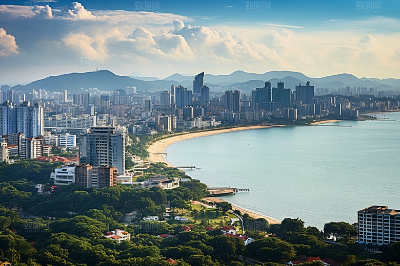 厦门旅游海边城市国内游摄影图