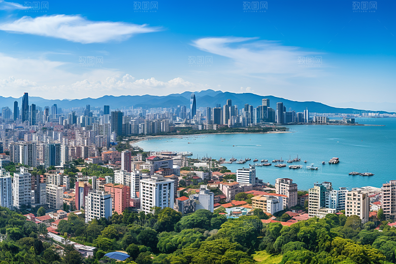 厦门旅游城市景色摄影图