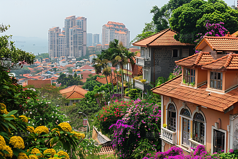 厦门旅游海边城市城市摄影图