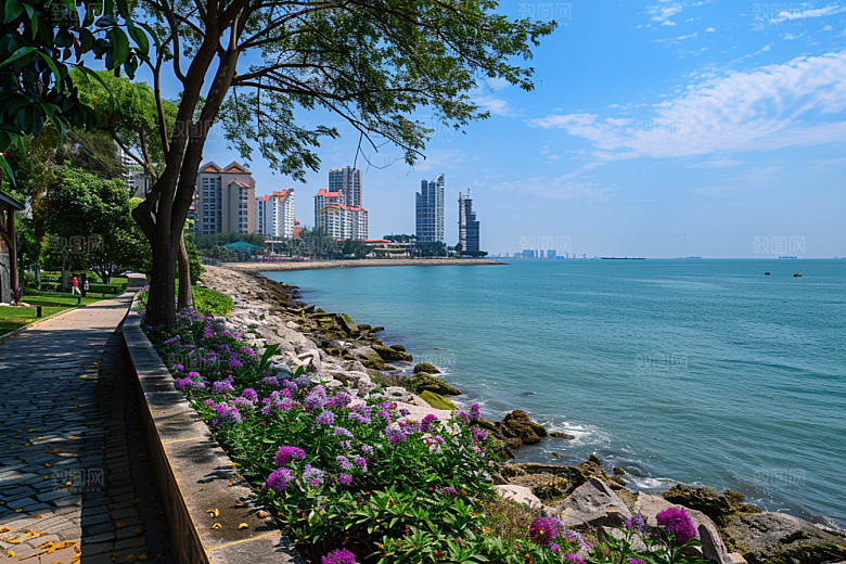 厦门旅游地标都市漫步摄影图