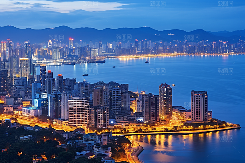 厦门旅游海边城市国内游摄影图