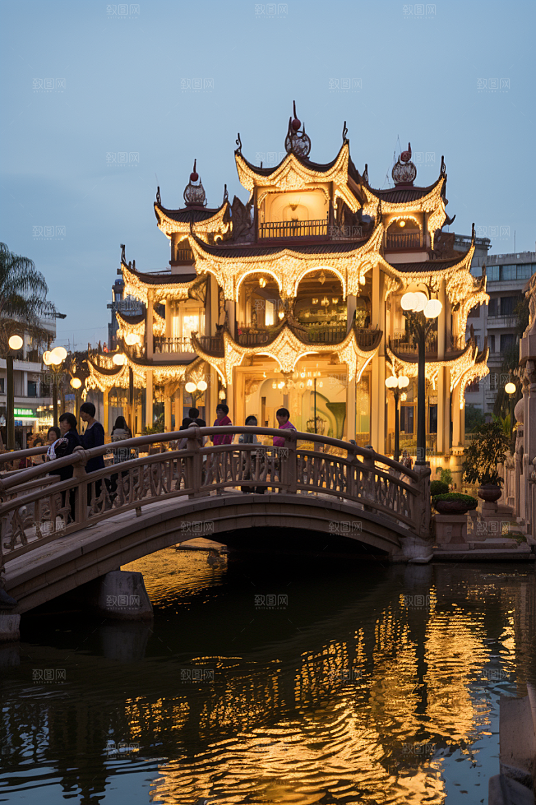 厦门旅游自由行海边城市摄影图