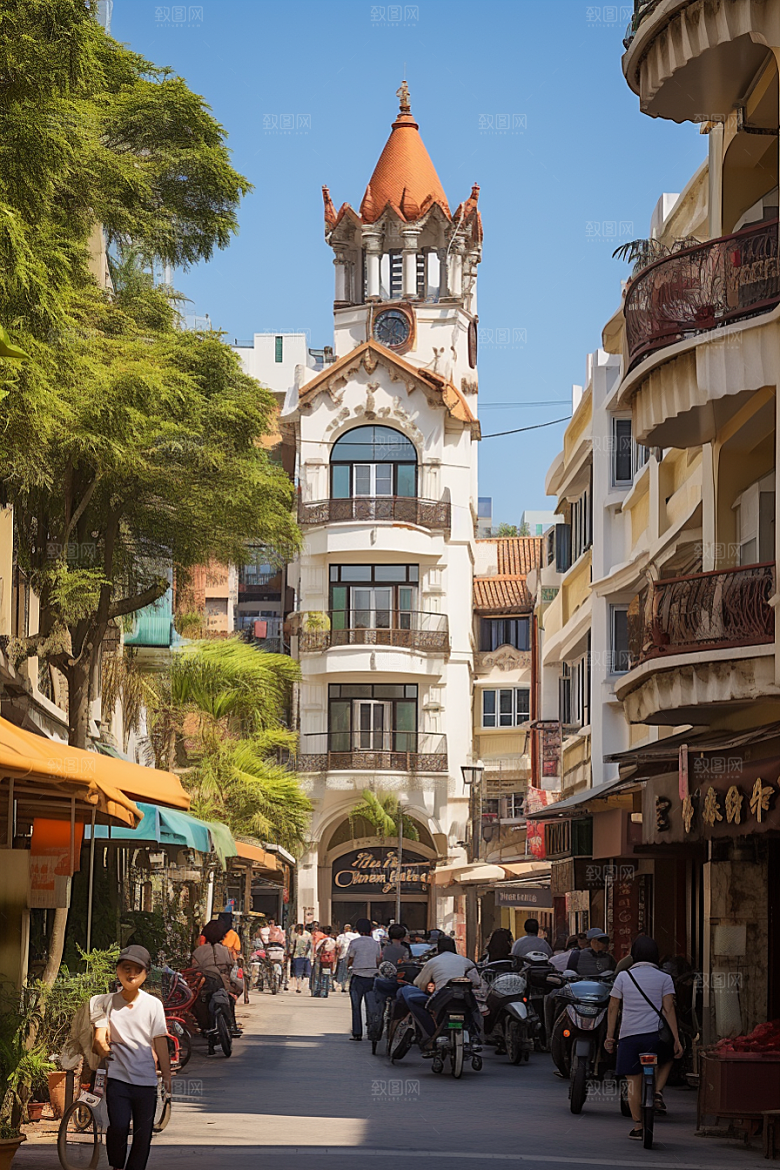 厦门旅游旅行都市漫步摄影图