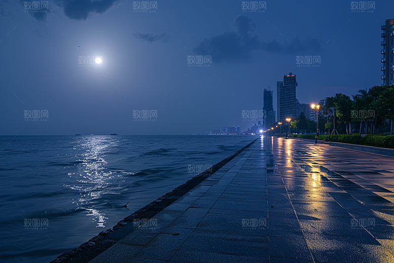 厦门旅游海边城市都市漫步摄影图