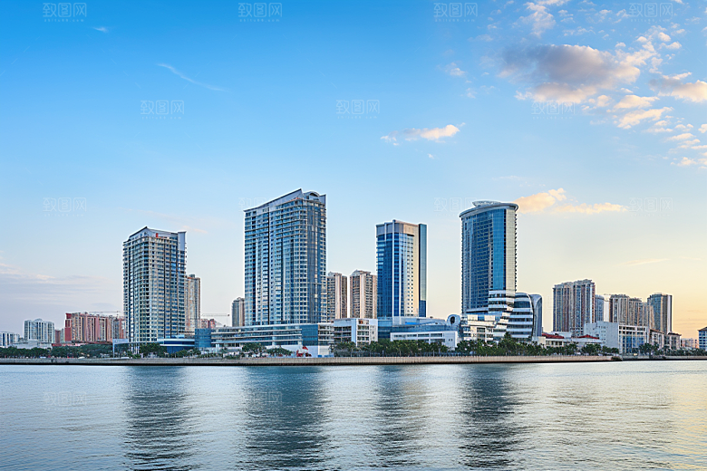 厦门旅游海边城市都市漫步摄影图