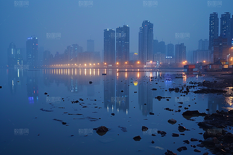 厦门旅游海边城市地标摄影图